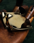 "Christian Dior" Double square design gold brooch