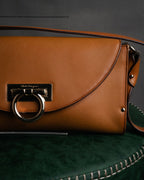 “Salvatore Ferragamo” 2000’s Gancini flap one handle bag