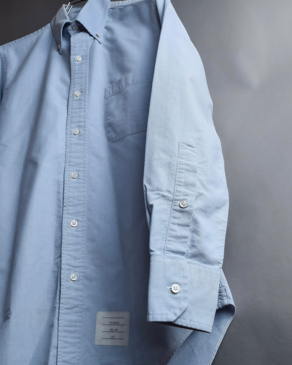 "THOM BROWNE" Hidden tricolor design cotton shirt