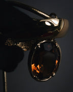 "Vintage" 80’s Sculptural oval stone pendant necklace