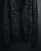 "Maison Martin Margiela" 2011AW deconstructed melange mohair wool cardigan