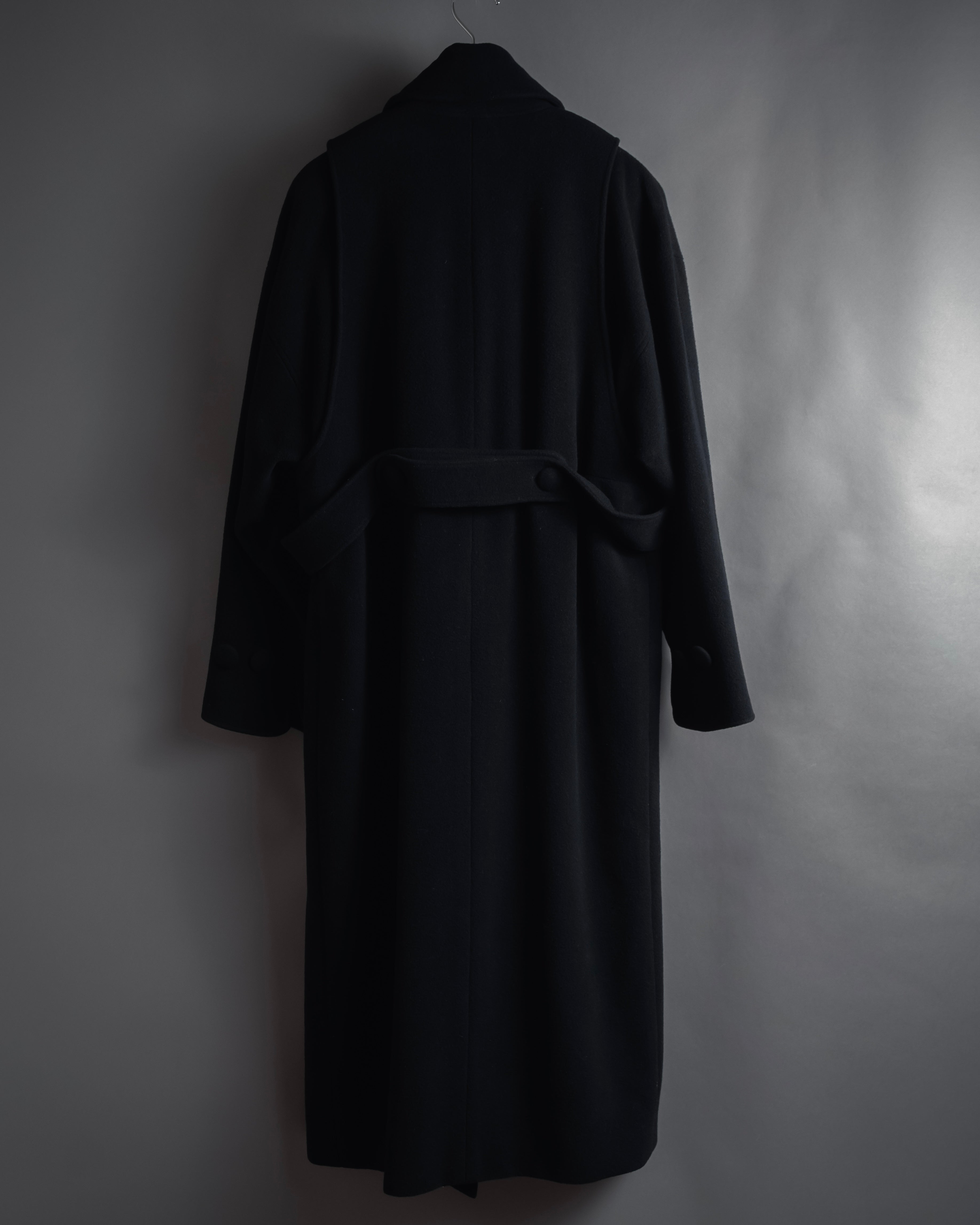 "Karl Lagerfeld" 80's-90's Round collar curvaceous coat