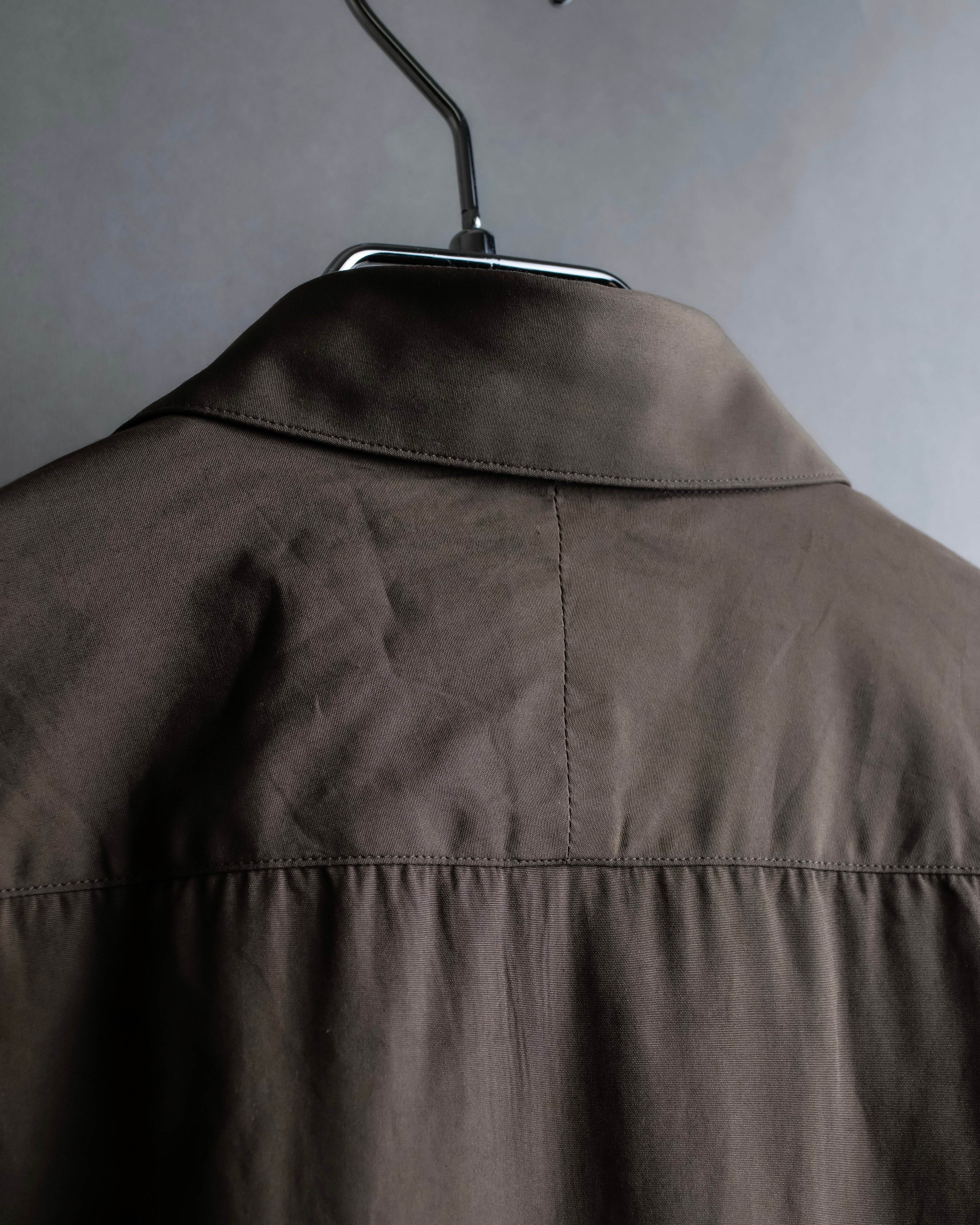"HERMES" Mocha brown color oversized shirt