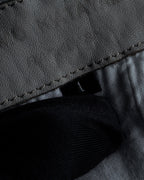 "ISAMU KATAYAMA" Dart-shaped deer leather shirt jacket