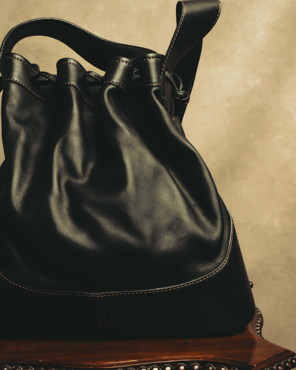 "LOEWE" 90's-10's classic drawstring shoulder bag