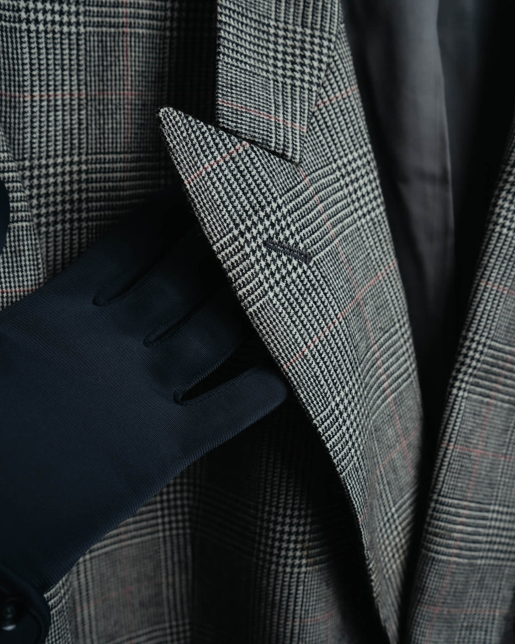 -MOOD MILLÉSIMES- 80’s-90’s Prince of Wales check wool double-breasted setup suit