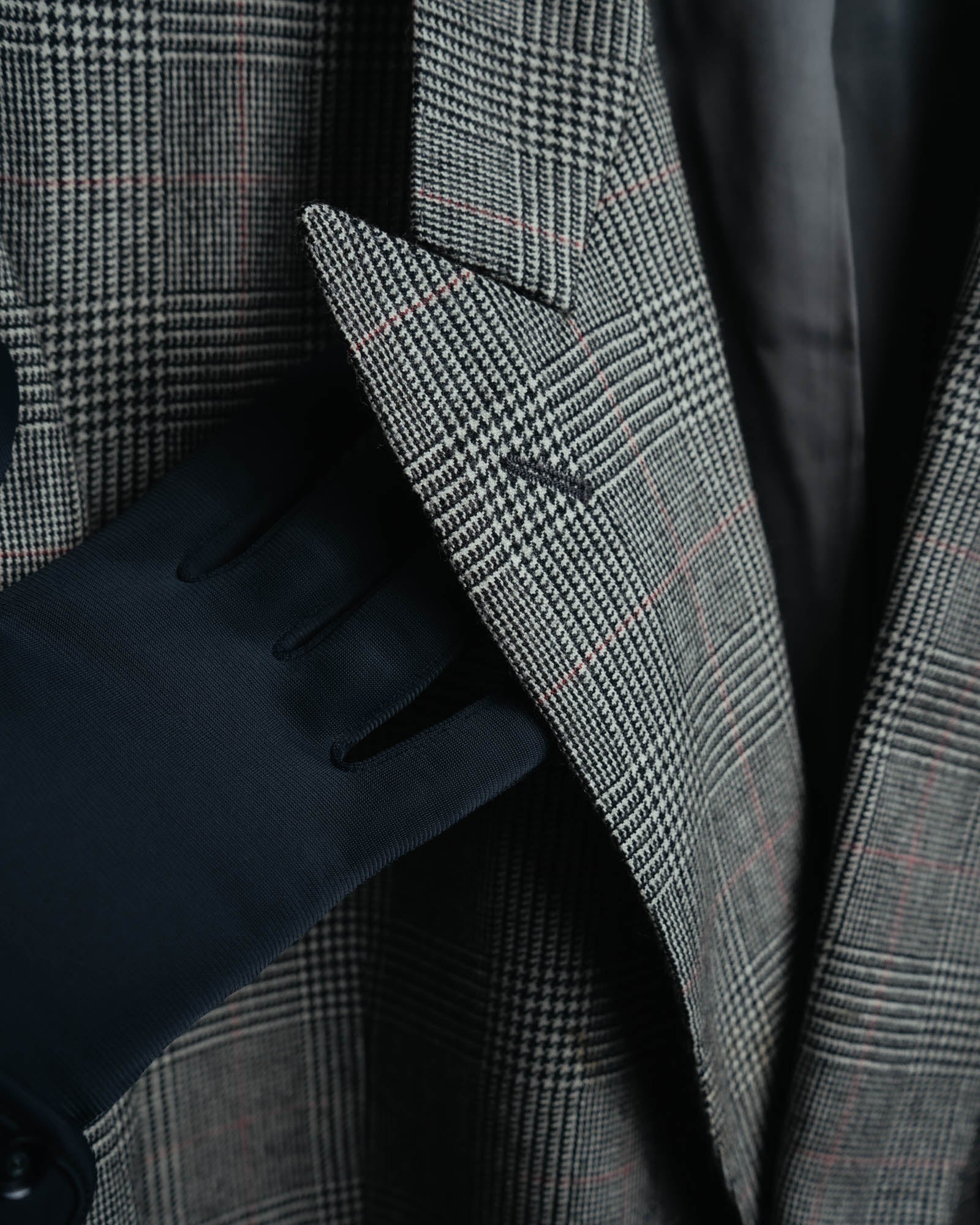 -MOOD MILLÉSIMES- 80’s-90’s Prince of Wales check wool double-breasted setup suit