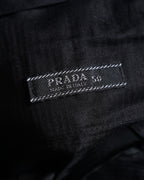 PRADA/ Oversized Single Breasted 3B Jacket Set-up Black