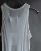 "MAISON MARGIELA" Stitch design net sheer tank top