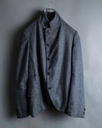 "Comme des Garçons" tailored jacket with stand collar and multiple pockets