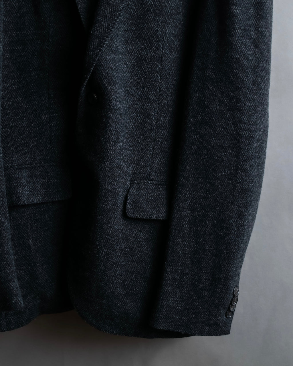 "POLO Ralph Lauren" Herringbone weave charcoal gray tailored jacket