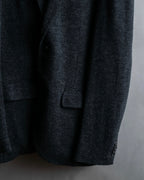 "POLO Ralph Lauren" Herringbone weave charcoal gray tailored jacket