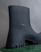 "BALENCIAGA" Rubber black trooper boots