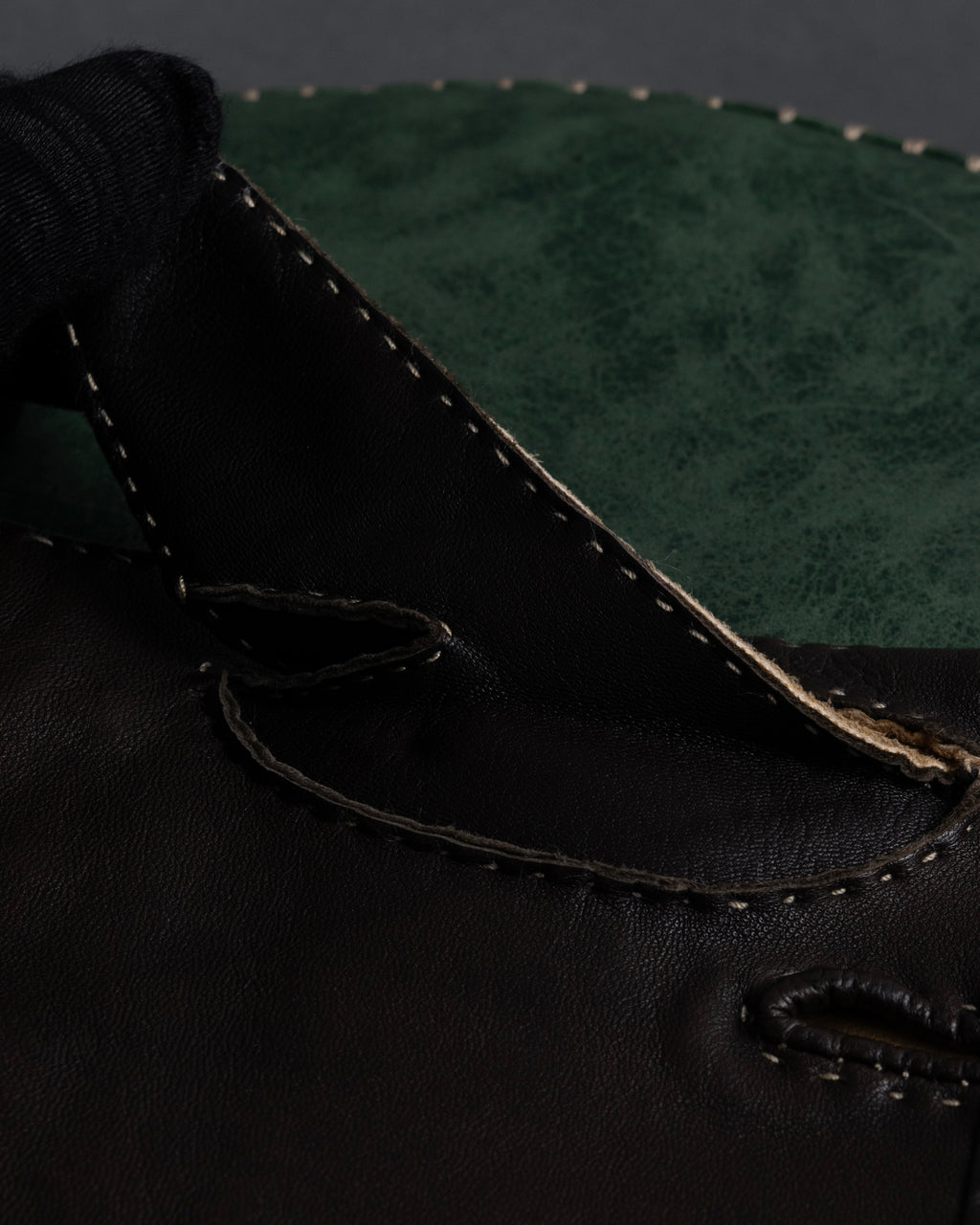 "LOEWE" Logo engraved combination leather gloves