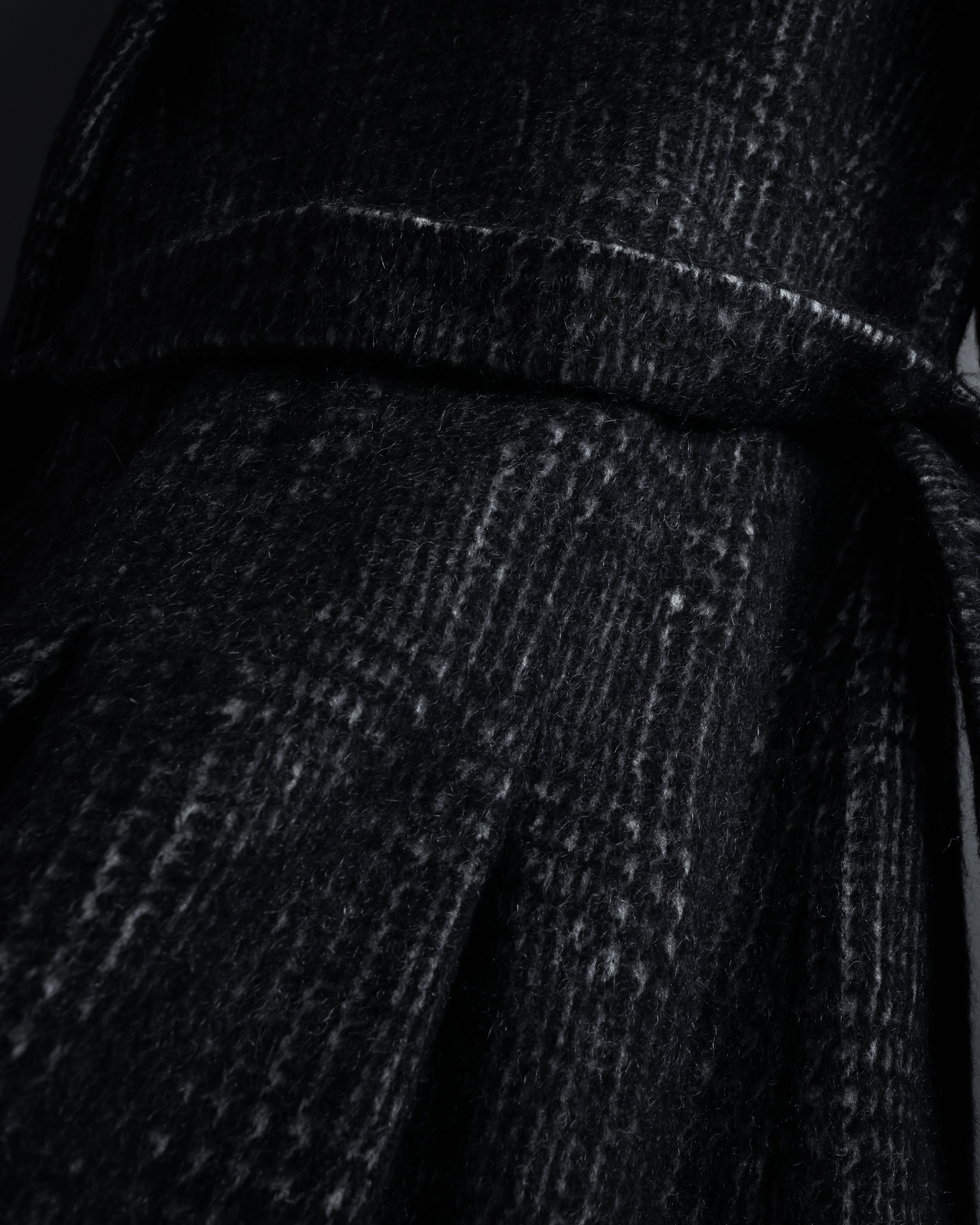 “MAX&Co.” Double-breasted houndstooth tweed coat