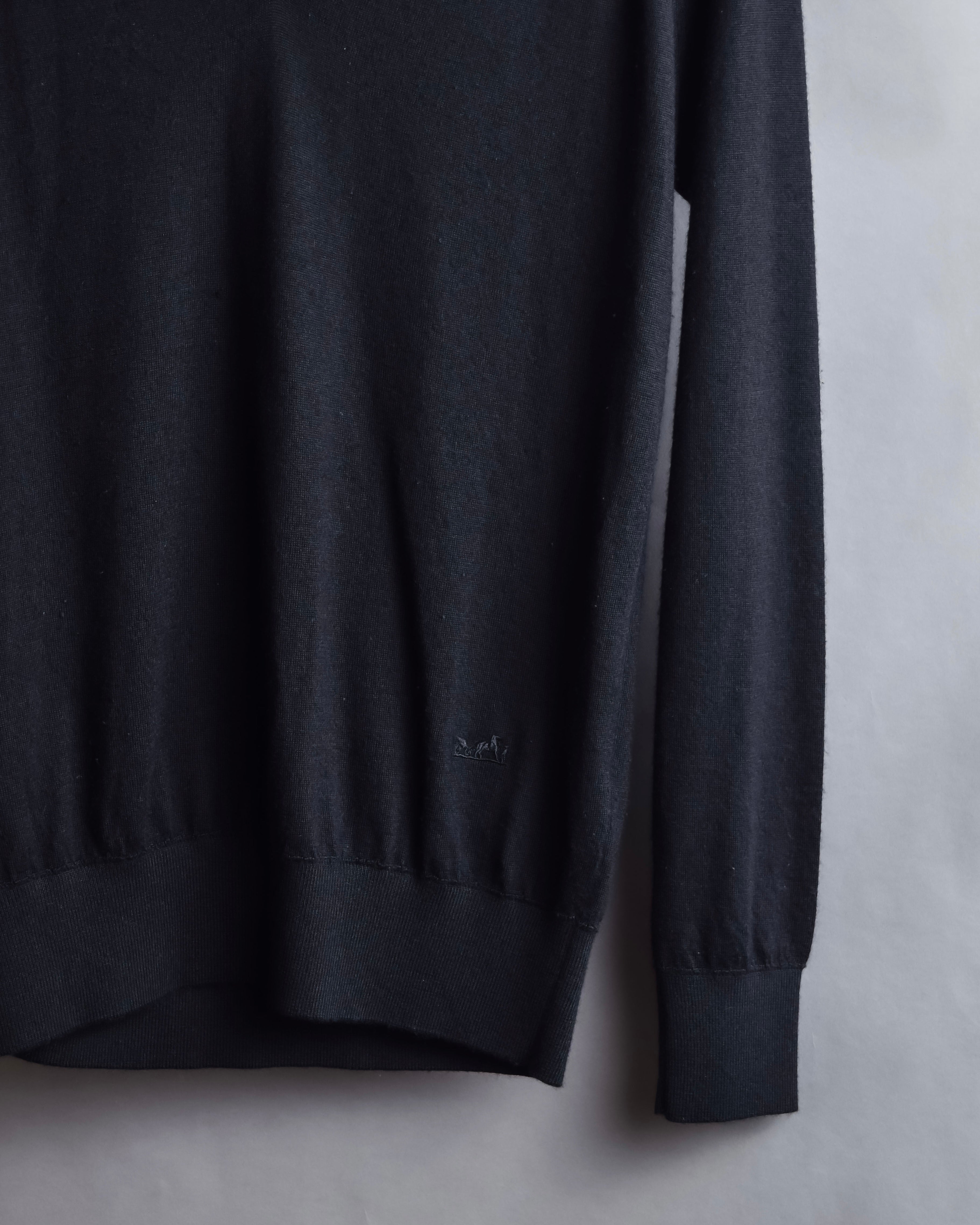 "HERMES" Cashmere silk blend V-neck knit