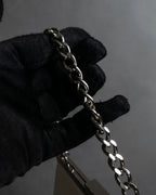 "YVES SAINT LAURENT" Clasp design chain shoulder patent leather bag