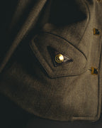 –SPECIAL– "Hermès" 70's-80's Equestrian wool tailored jacket