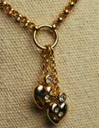 "Christian Dior" 80's-90's Romantic heart charm necklace