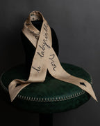 "Christian Dior" Iconic motif silk twilly scarf