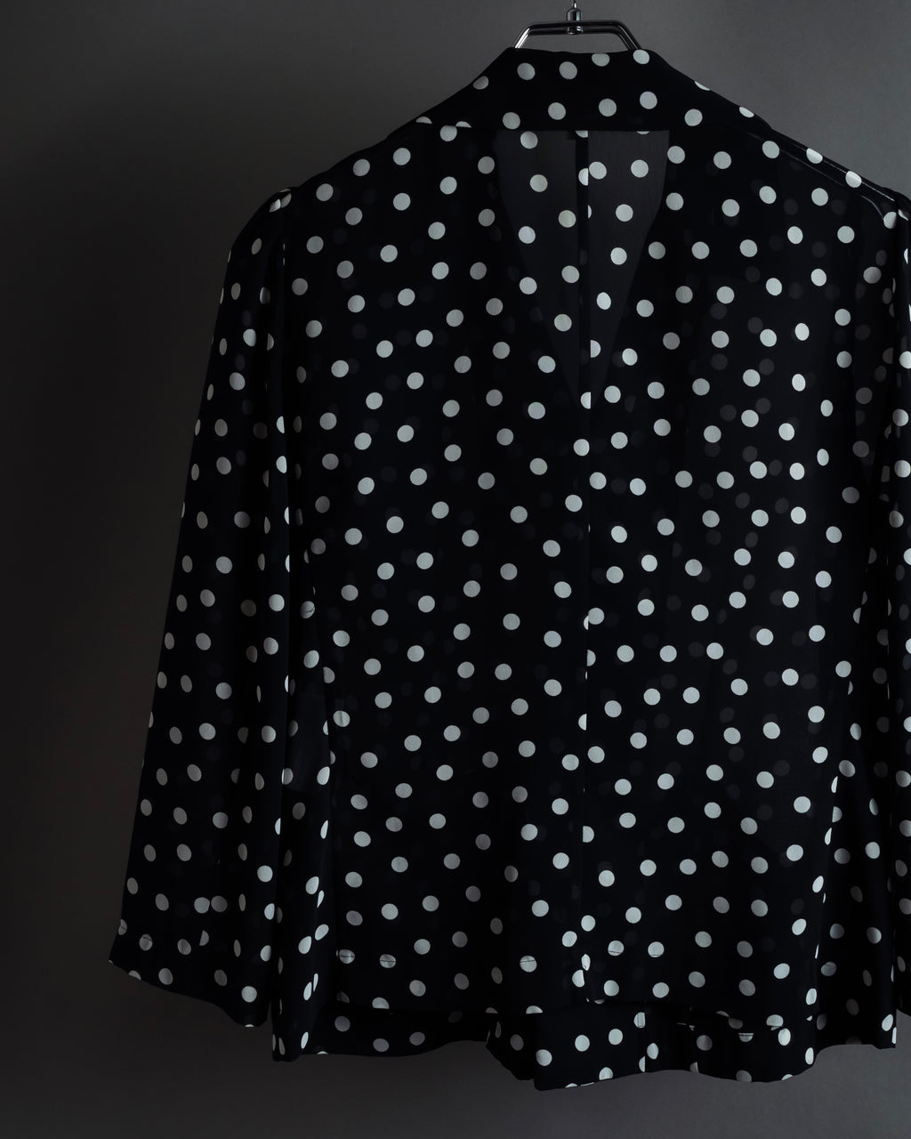 "robe de chambre COMME des GARCONS" 2002SS White dot pattern open collar shirt