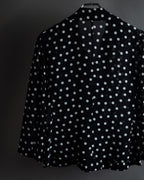 "robe de chambre COMME des GARCONS" 2002SS White dot pattern open collar shirt