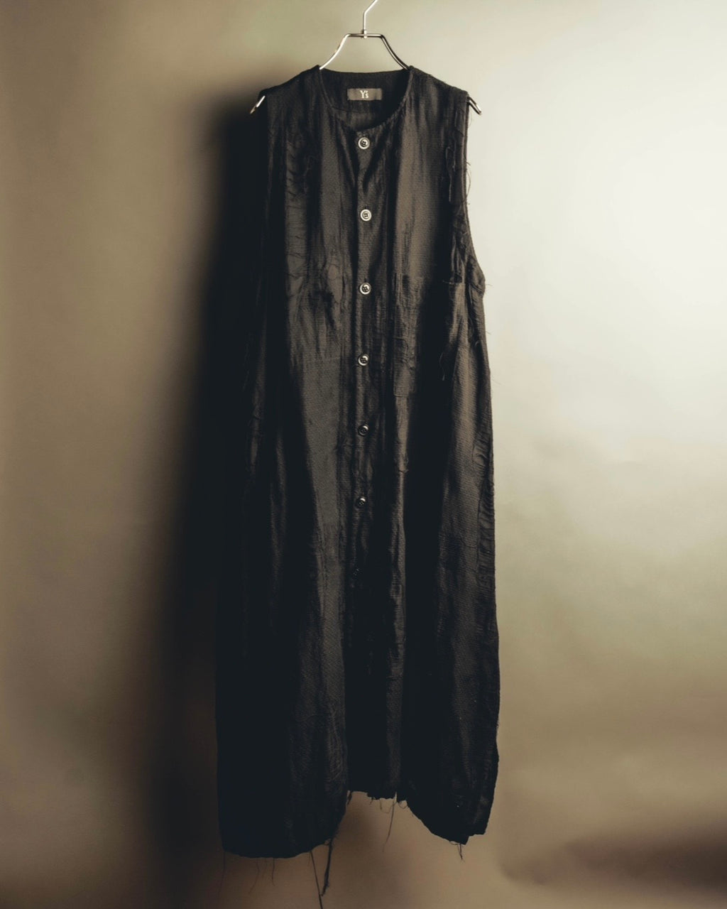 -SPECIAL- "Y's" 21SS Textured sleeveless long vest