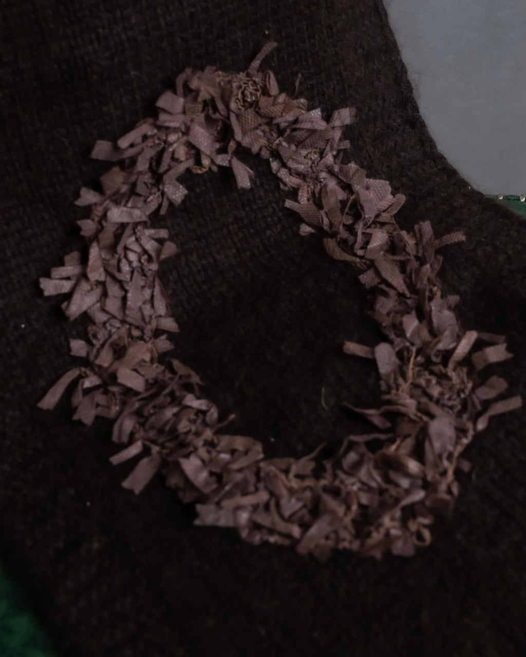 "Christian Dior  Patchwork logo detail fringe long muffler