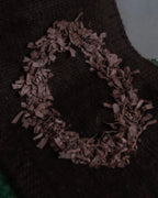 "Christian Dior  Patchwork logo detail fringe long muffler