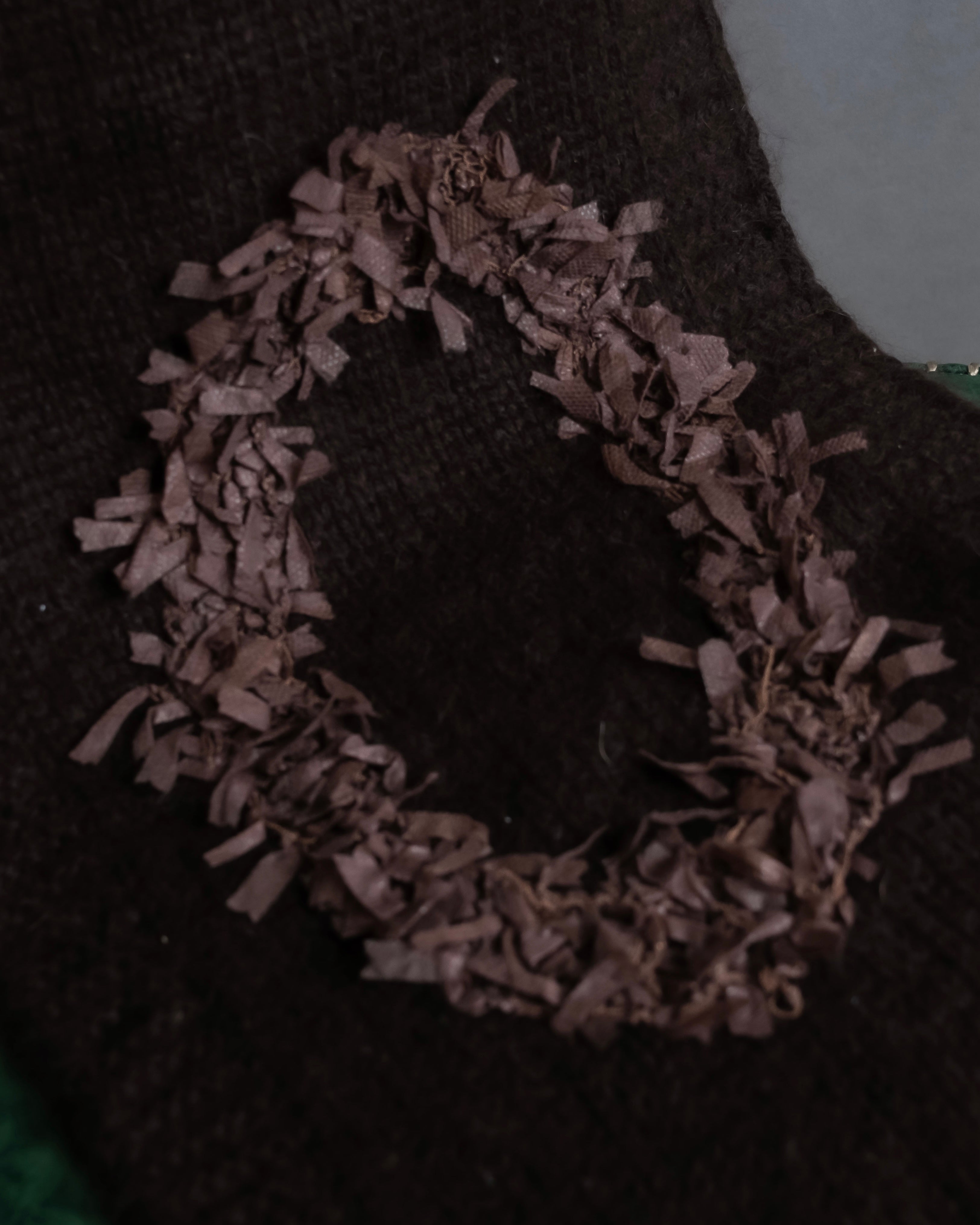 "Christian Dior  Patchwork logo detail fringe long muffler