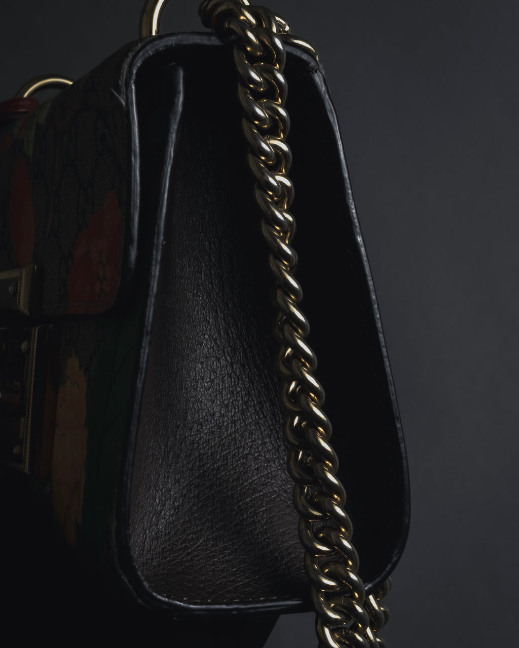 -SPECIAL- "GUCCI" Michele-era floral padlock design chain shoulder bag