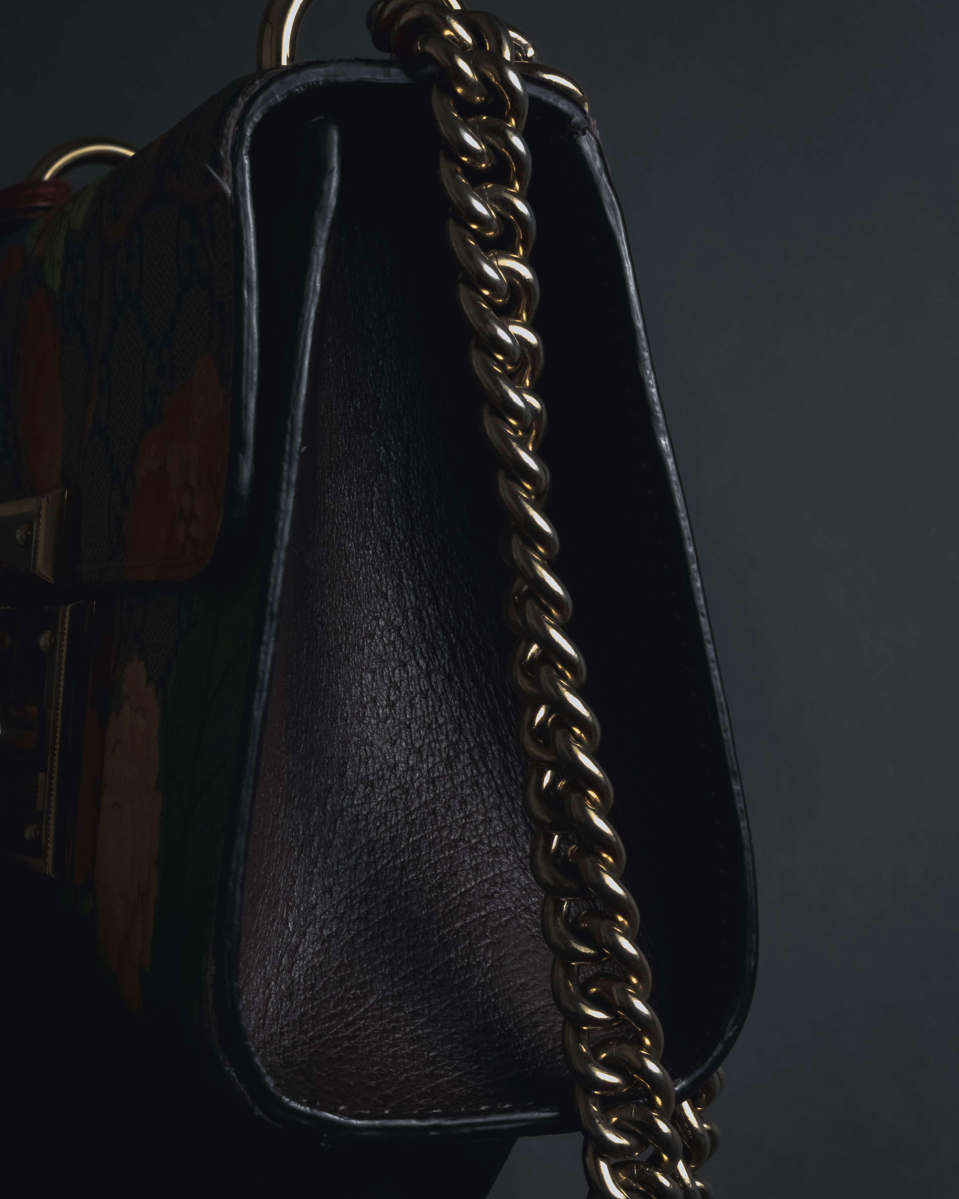 -SPECIAL- "GUCCI" Michele-era floral padlock design chain shoulder bag