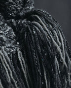 "CHANEL" 2005AW fantasy yarn embellished fringe scarf