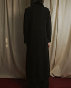 Abrigo con cuello de piel súper largo de los años 90-00 de MAX&Co.