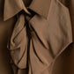 "AQUILAND RIMONDI" 100% silk bowtie design fly front shirt