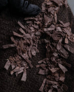 "Christian Dior  Patchwork logo detail fringe long muffler