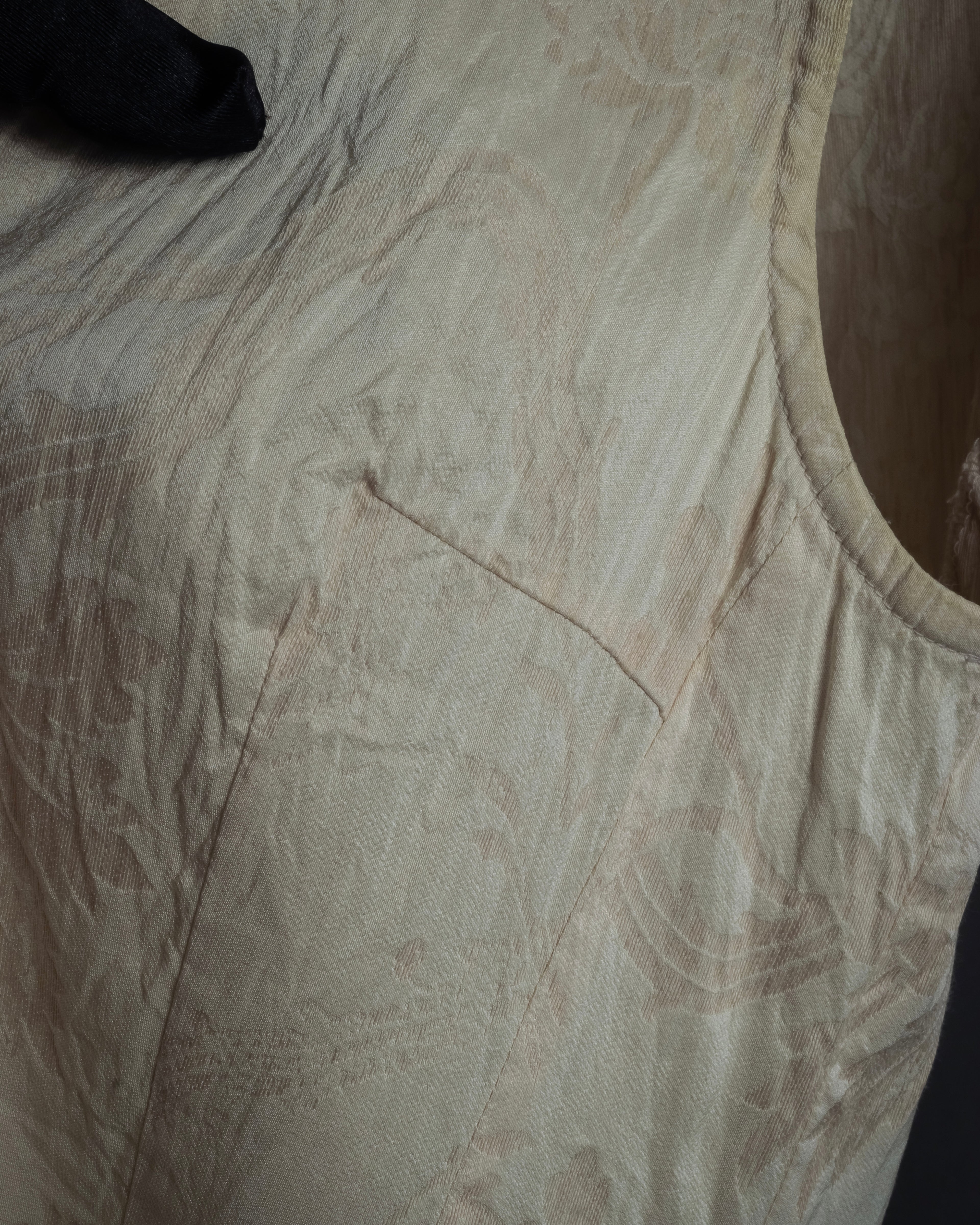 "DRIES VAN NOTTEN" Botanical print wrinkled tiered ruffle design vest