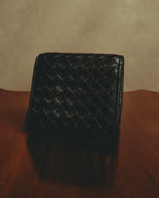 “BOTTEGA VENETA” 2010’s Intrecciato leather compact bi-fold wallet