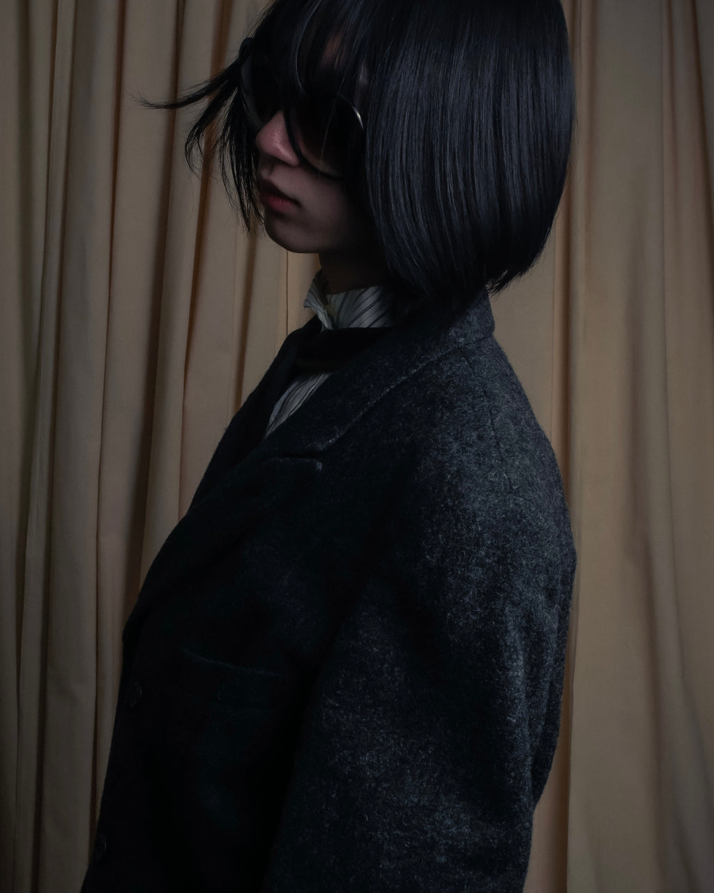 "COMME des GARCONS HOMME PLUS" Structured cut double-breasted tailored jacket