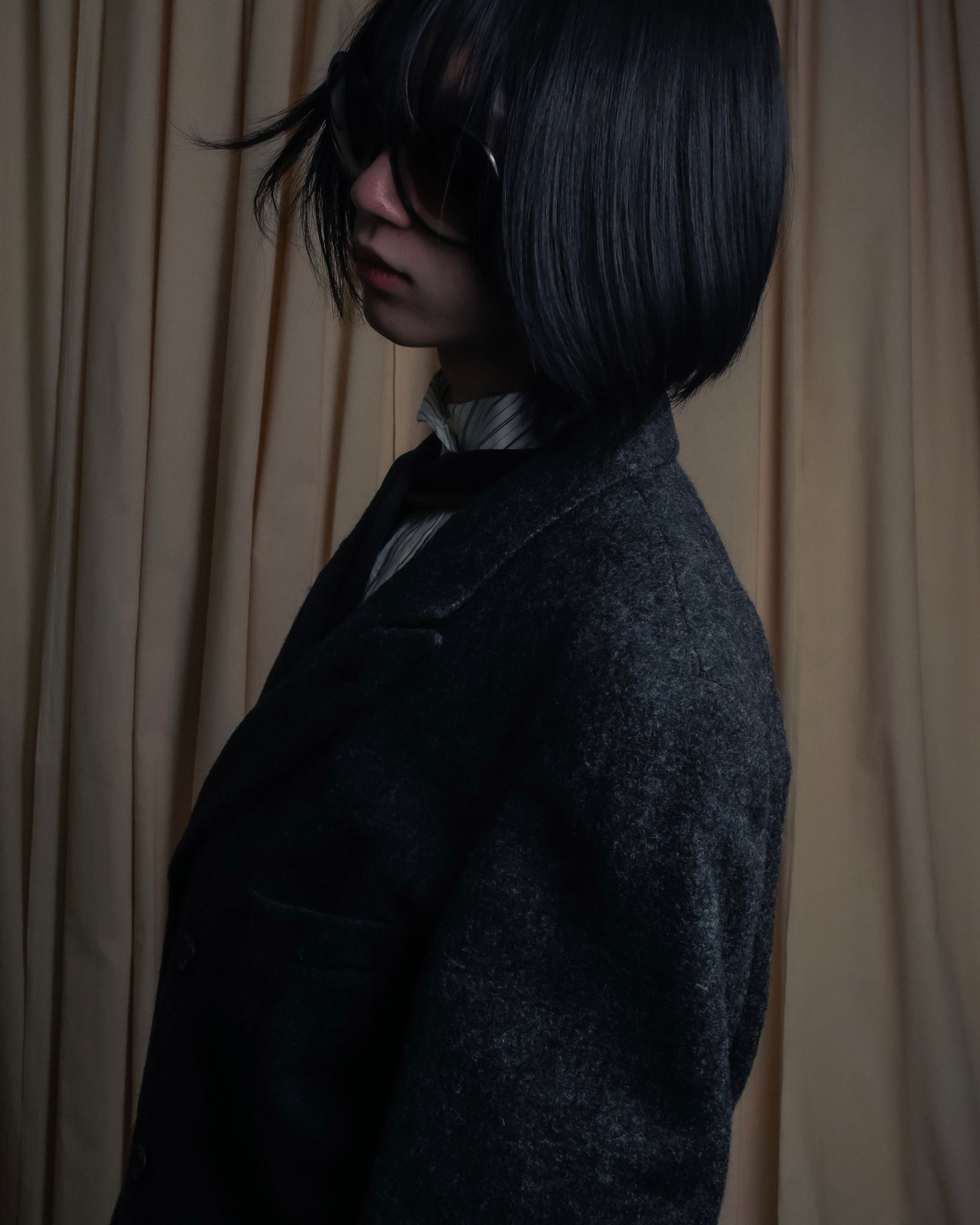 "COMME des GARCONS HOMME PLUS" Structured cut double-breasted tailored jacket