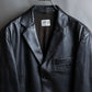 "ARMANI COLLEZIONI" 100% lamb leather oversized tailored jacket