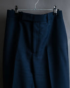 "GUCCI" Deep-tuck wool gently flared slacks