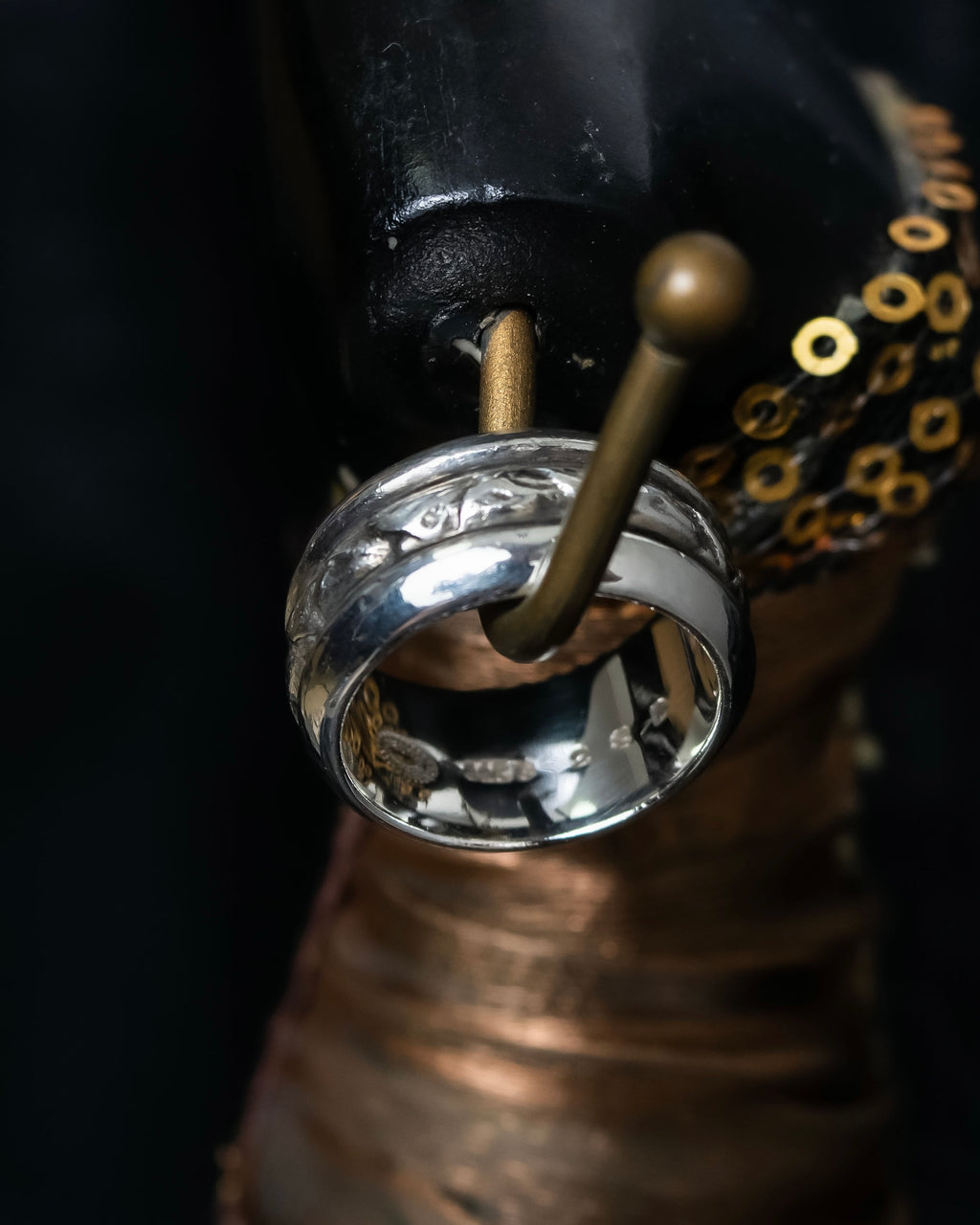 “Georg Jensen” 3 Layered Circle Silver Ring