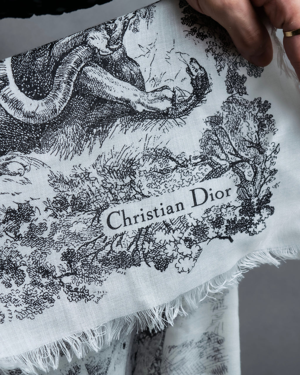 "DIOR" Toile de Jouy Sauvage Scarf