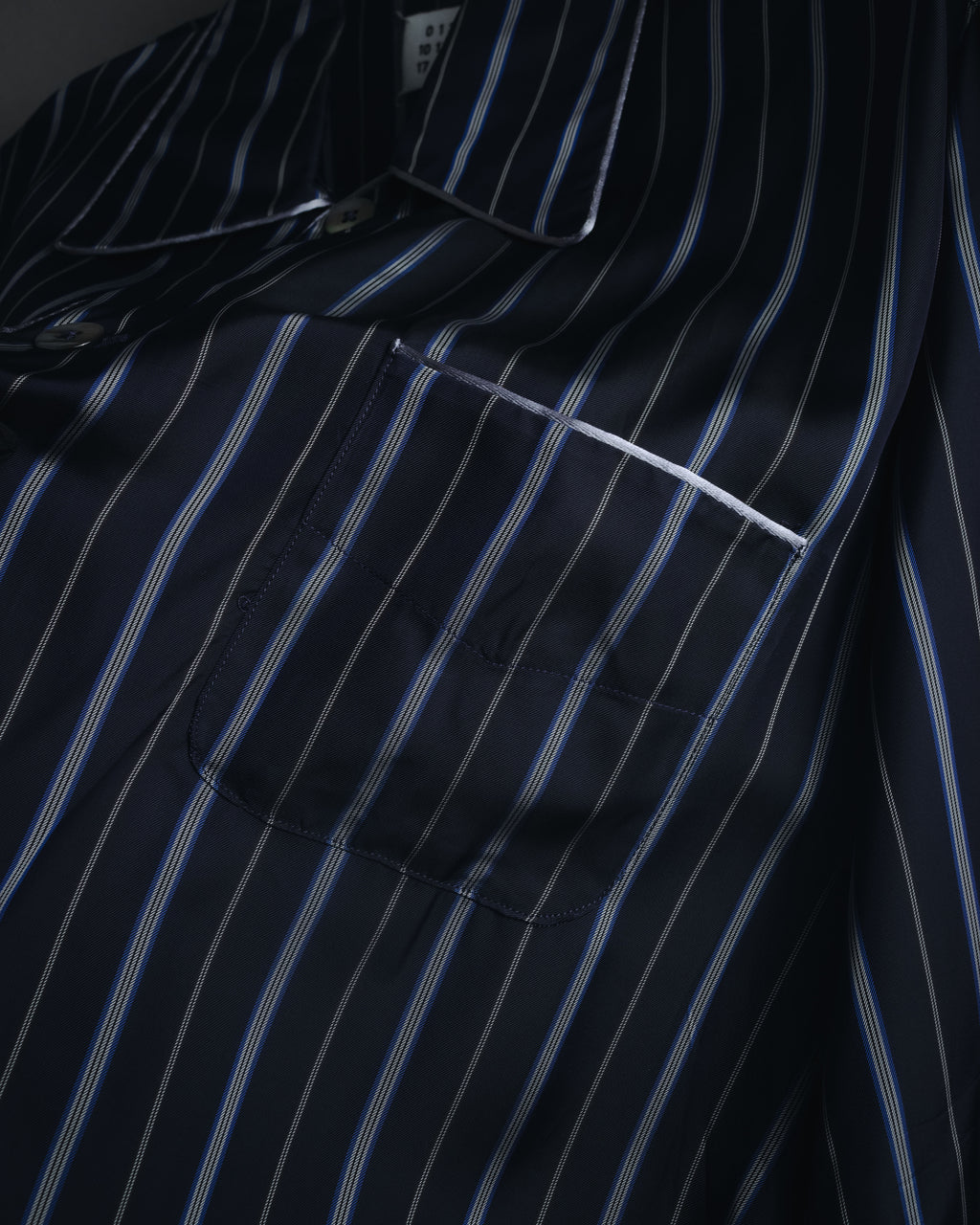 "Maison Margiela" 2021AW piped striped lounge shirt