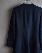 "VALENTINO" Wool boucle concealed front tailored jacket