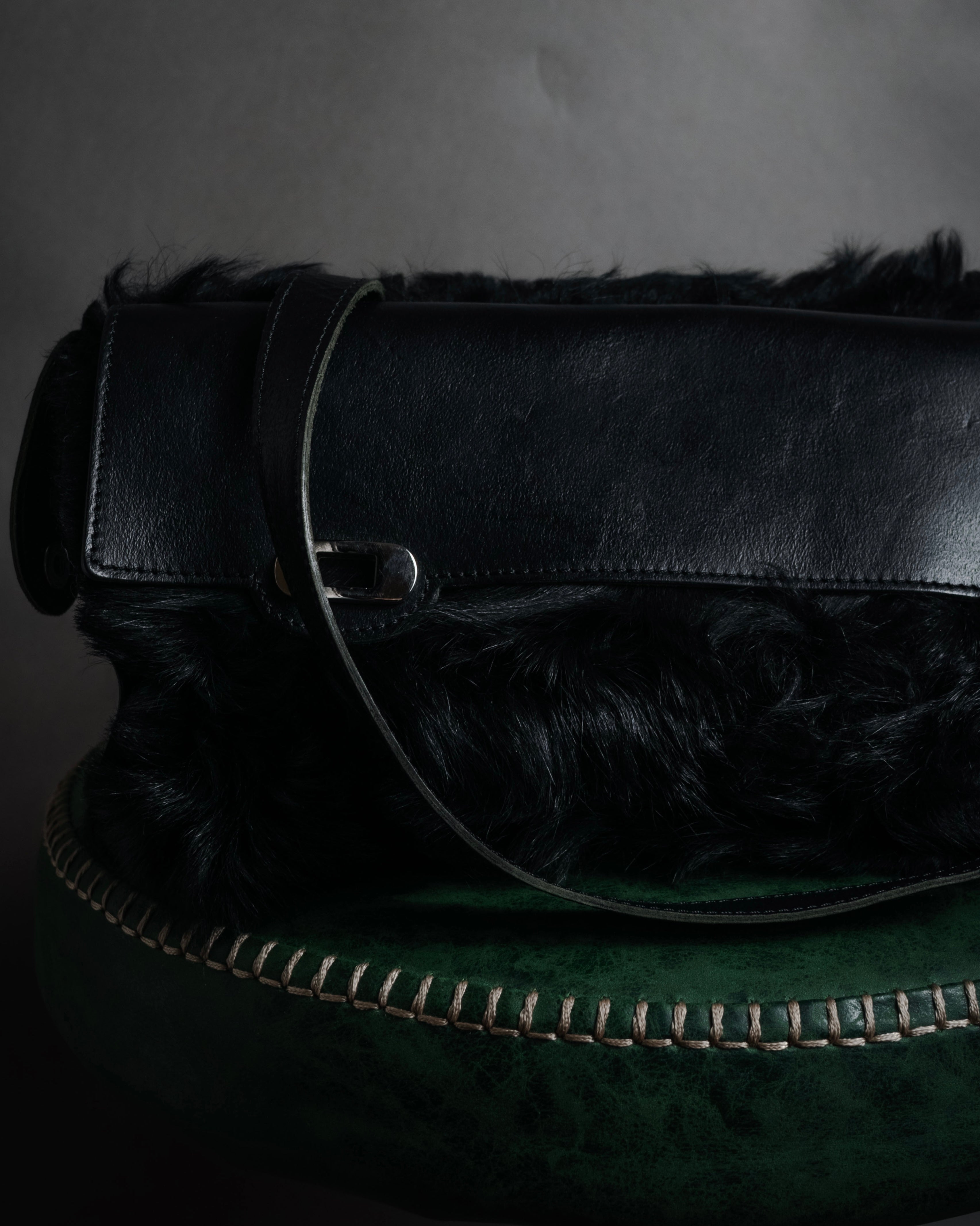 "MARNI" 2011 winter edition shearling fur shoulder bag