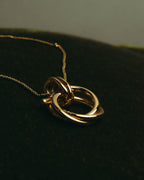 “Ferragamo” 90’s-00’s Interlocking ring pendant necklace
