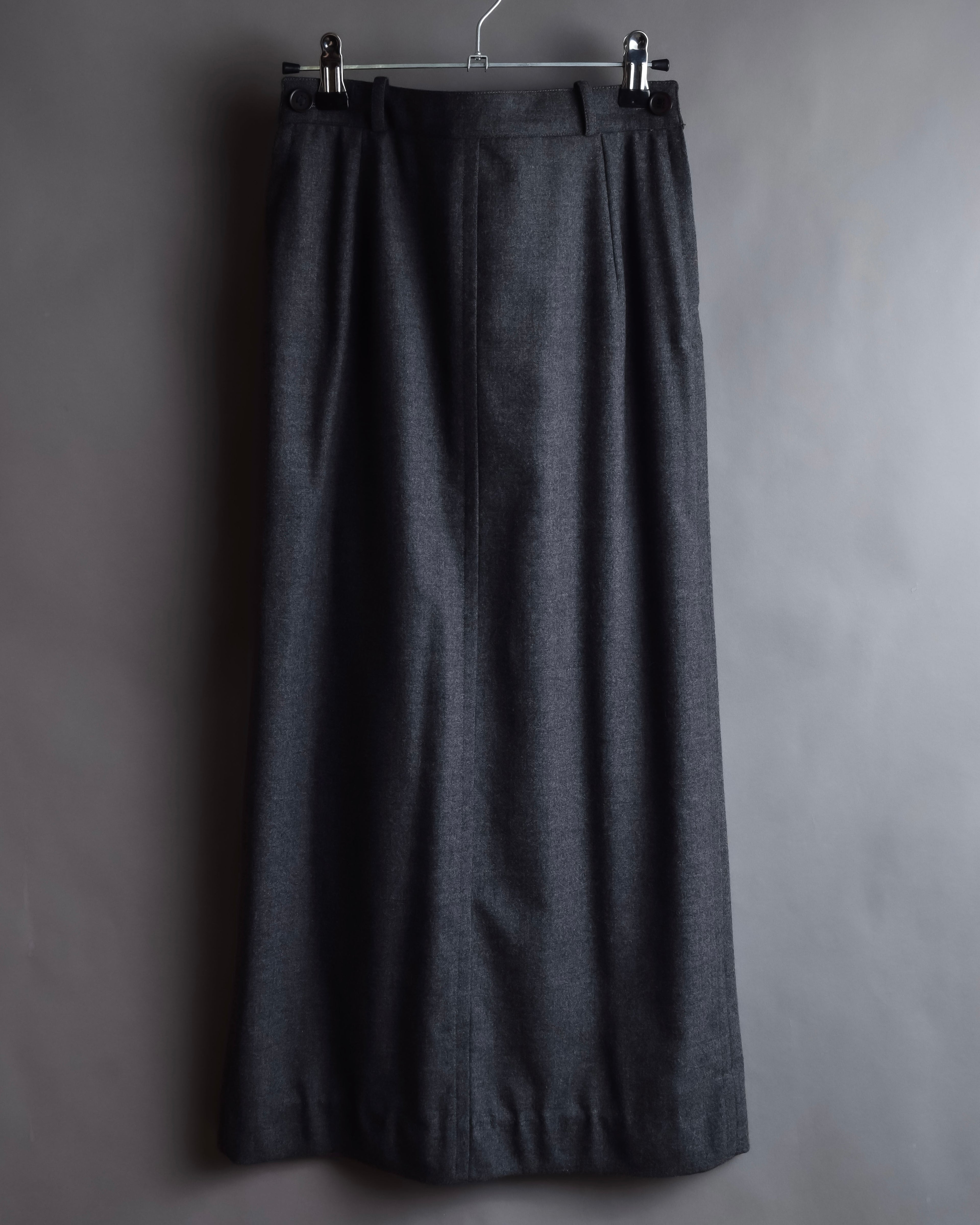 "HERMES" Margiela period semi-flared wool skirt