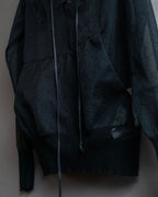 "sacai" Wig design sheer hooded pullover